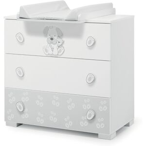 Comò Erbesi Jack Con Prolunga Fasciatoio Bianco grigio Comò Erbesi Jack Con Prolunga Fasciatoio Bianco grigio