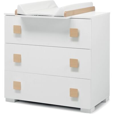 Comò Con Prolunga Fasciatoio Erbesi Evolution Bianco naturale Comò Con Prolunga Fasciatoio Erbesi Evolution Bianco naturale