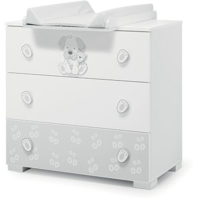 Comò Erbesi Jack Con Prolunga Fasciatoio Bianco grigio Comò Erbesi Jack Con Prolunga Fasciatoio Bianco grigio
