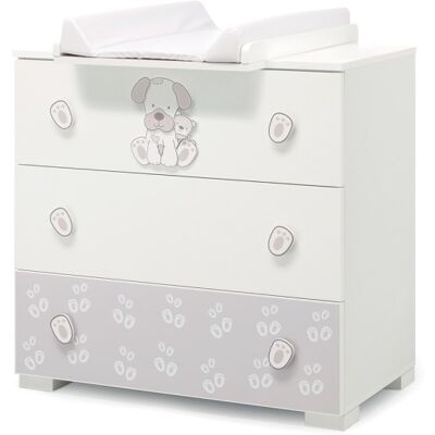 Comò Erbesi Jack Con Prolunga Fasciatoio Bianco tortora Comò Erbesi Jack Con Prolunga Fasciatoio Bianco tortora