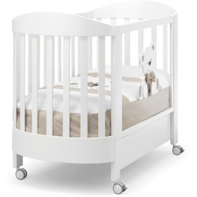 Lettino per bebé Erbesi Tato Ovale con Materasso, Piumone e Paracolpi - Lettino bambino Lettino per bebé Erbesi Tato Ovale con Materasso, Piumone e Paracolpi - Lettino bambino
