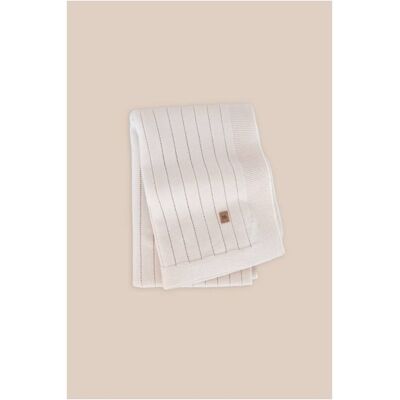 Copertina Bamboom Righe Knitted Per Culla 100 x 75 Cm Sabbia Copertina Bamboom Righe Knitted Per Culla 100 x 75 Cm Sabbia