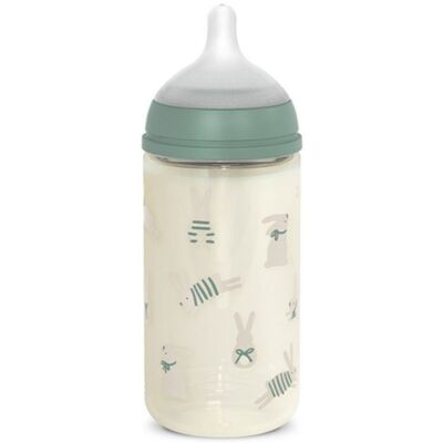 Biberon In Vetro 240 Ml Flusso Medio - Suavinex Wonderland Coniglio Verde Biberon In Vetro 240 Ml Flusso Medio - Suavinex Wonderland Coniglio Verde