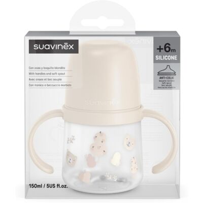 Biberon Antigoccia Con Manici 150ml +6m Suavinex Rosa 150ml Biberon Antigoccia Con Manici 150ml +6m Suavinex Rosa 150ml