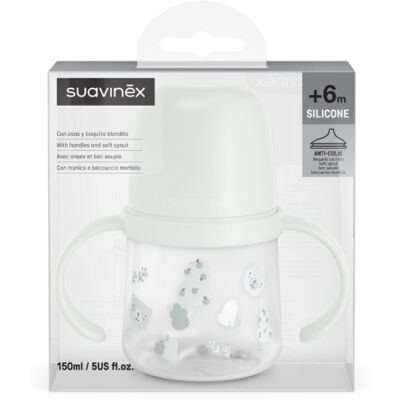 Biberon Antigoccia Con Manici 150ml +6m Suavinex Verde 150ml Biberon Antigoccia Con Manici 150ml +6m Suavinex Verde 150ml