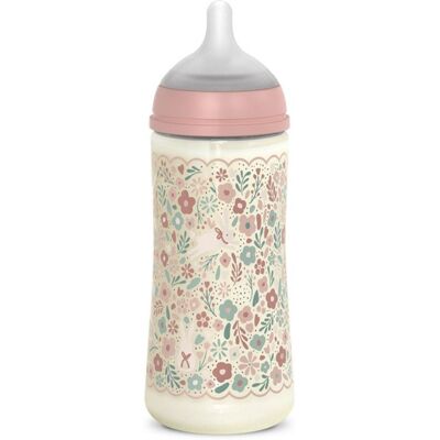 Biberon In Silicone SX PRO Suavinex Wonderland Liberty Rosa 360 ml Biberon In Silicone SX PRO Suavinex Wonderland Liberty Rosa 360 ml