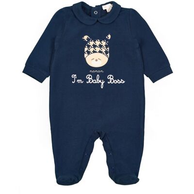 Tutina Blu Nanan I'm Baby Boss 03 mesi Tutina Blu Nanan I'm Baby Boss 03 mesi