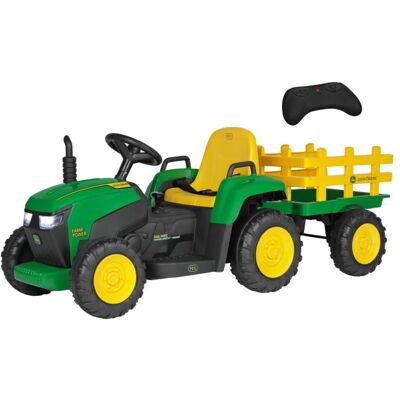 Peg Perego Trattore Elettrico con Rimorchio John Deer Farm Power Peg Peg Perego Trattore Elettrico con Rimorchio John Deer Farm Power Peg