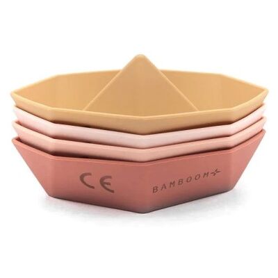 Barchette Per Bagnetto Bamboom In Silicone Rosa Barchette Per Bagnetto Bamboom In Silicone Rosa