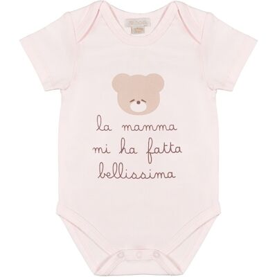 Body Rosa Nanan La Mamma Mi Ha Fatta Bellissima 01 mese Body Rosa Nanan La Mamma Mi Ha Fatta Bellissima 01 mese