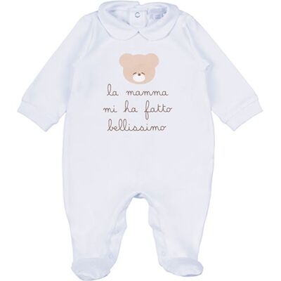 Tutina Azzurra Nanan La Mamma Mi Ha Fatto Bellissimo 03 mesi Tutina Azzurra Nanan La Mamma Mi Ha Fatto Bellissimo 03 mesi