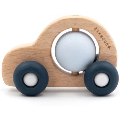 Macchinina in Legno & Silicone Bamboom Azzurro Macchinina in Legno & Silicone Bamboom Azzurro