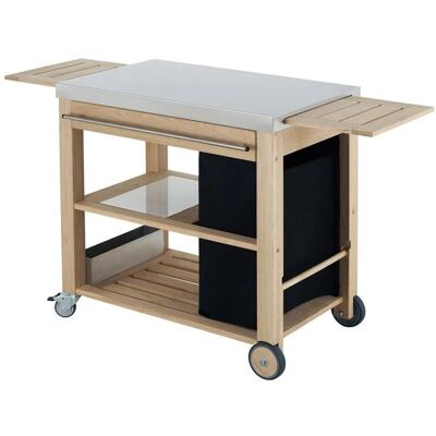 Carrello Mobilot in legno e acciaio inox Enò Carrello Mobilot in legno e acciaio inox Enò
