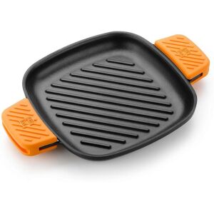 Pintinox Bra Piastra quadrata con grill in ghisa per induzione con due maniglie e presine, linea Efficient Iron, diam. 24cm Pintinox Bra Piastra quadrata con grill in ghisa per induzione con due maniglie e presine, linea Efficient Iron, diam. 24cm
