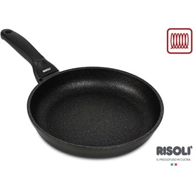 Risoli Padella Black Plus ad induzione in alluminio pressofuso con manico in bakelite, diam. 32cm Risoli Padella Black Plus ad induzione in alluminio pressofuso con manico in bakelite, diam. 32cm