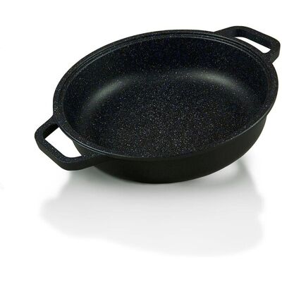 Risoli Tegame Black Plus ad induzione in alluminio pressofuso con due maniglie con presine, diam. 32cm Risoli Tegame Black Plus ad induzione in alluminio pressofuso con due maniglie con presine, diam. 32cm