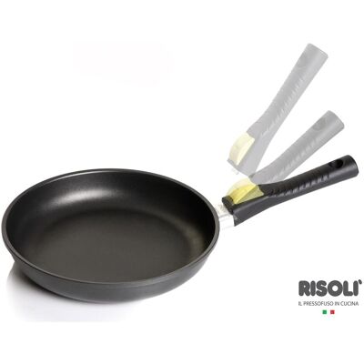 Risoli Padella in alluminio antiaderente con manico smontabile , diam. 32cm Risoli Padella in alluminio antiaderente con manico smontabile , diam. 32cm