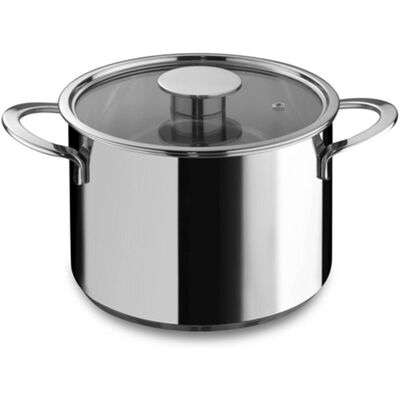 Mepra Pentola alta in acciaio inox per induzione con coperchio linea Gourmet, 20cm Mepra Pentola alta in acciaio inox per induzione con coperchio linea Gourmet, 20cm