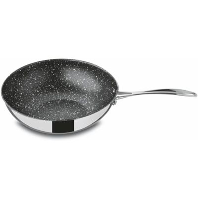 Mepra Wok in acciaio inox per induzione con coperchio linea Glamour Stone, 28cm Mepra Wok in acciaio inox per induzione con coperchio linea Glamour Stone, 28cm