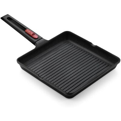 Pintinox Bistecchiera/Grill con un manico in alluminio antiaderente, linea Infinity, diam.28cm Pintinox Bistecchiera/Grill con un manico in alluminio antiaderente, linea Infinity, diam.28cm