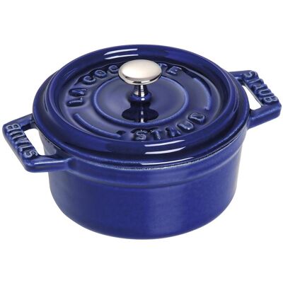 Staub Casseruola tonda in ghisa per induzione colore blu scuro con maniglie e coperchio, diam. 10cm Staub Casseruola tonda in ghisa per induzione colore blu scuro con maniglie e coperchio, diam. 10cm