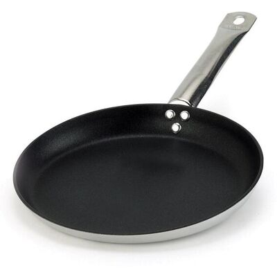 Fasa Padella per crêpes in alluminio antiaderente con manico in acciaio inox, spessore 3 mm , diam. 24cm Fasa Padella per crêpes in alluminio antiaderente con manico in acciaio inox, spessore 3 mm , diam. 24cm