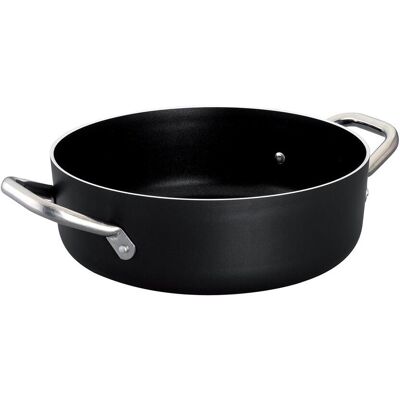 Fasa Casseruola bassa in alluminio antiaderente con maniglie in acciaio inox, spessore 3 mm, diam. 24cm Fasa Casseruola bassa in alluminio antiaderente con maniglie in acciaio inox, spessore 3 mm, diam. 24cm
