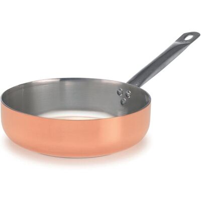 Fasa Padella Dritta in Rame Stagnato per induzione con un manico in acciaio Inox, diam. 28cm Fasa Padella Dritta in Rame Stagnato per induzione con un manico in acciaio Inox, diam. 28cm