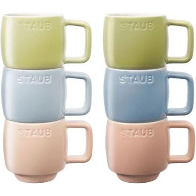 Set di Mug Macaron in ceramica Staub colori misti, 100ml, 6 pezzi Set di Mug Macaron in ceramica Staub colori misti, 100ml, 6 pezzi