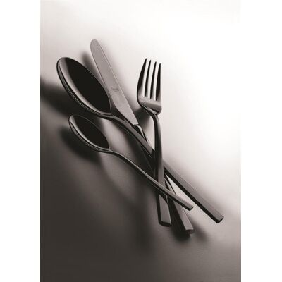 Mepra Servizio posate in acciaio inox e titanio linea Atena Oro Nero 24 pezzi Mepra Servizio posate in acciaio inox e titanio linea Atena Oro Nero 24 pezzi