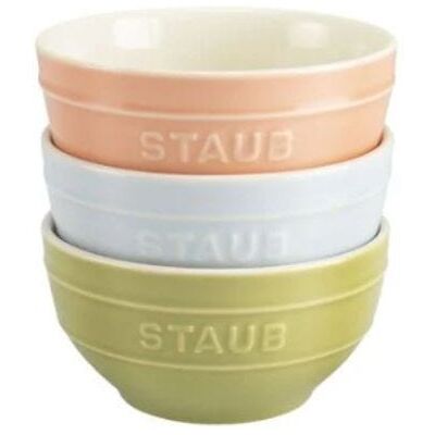 Set di ciotole Macaron in ceramica Staub colori misti, diam.12cm 3 pezzi Set di ciotole Macaron in ceramica Staub colori misti, diam.12cm 3 pezzi