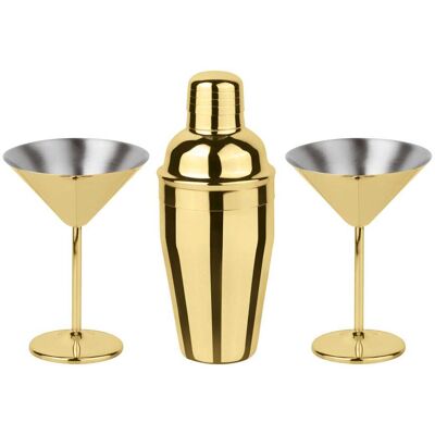 Set cocktail Martini Paderno - 3 pezzi oro Set cocktail Martini Paderno - 3 pezzi oro