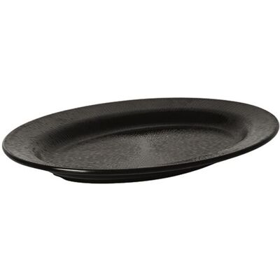 Table Top Vassoio Melamina Ovale, linea Rain, Cm 64X44X5, Nero, 8 pezzi Table Top Vassoio Melamina Ovale, linea Rain, Cm 64X44X5, Nero, 8 pezzi