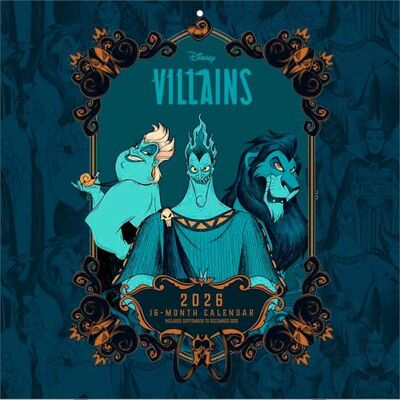 Alpha Edition Calendario 2026 da parete disney villains 30 x 30 cm ISBN:9781804232286 Alpha Edition Calendario 2026 da parete disney villains 30 x 30 cm ISBN:9781804232286