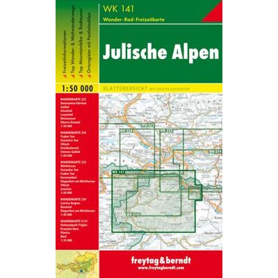 Freytag & Berndt Alpi Giulie 1:50.000 ISBN:9783850847353 Freytag & Berndt Alpi Giulie 1:50.000 ISBN:9783850847353