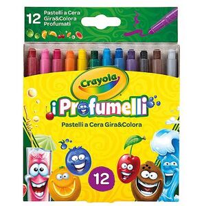 Crayola - I Profumelli - 12 Pastelli a Cera Gira & Colora Profumati Crayola - I Profumelli - 12 Pastelli a Cera Gira & Colora Profumati