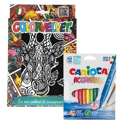 Color Velvet - Colorvelvet Travel Pack Con Pennarelli Carioca Color Velvet - Colorvelvet Travel Pack Con Pennarelli Carioca