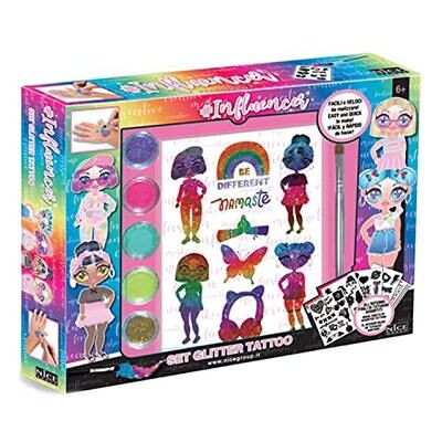 Nice - Trucchi giocattolo INFLUENCER Set Glitter tatoo Nice - Trucchi giocattolo INFLUENCER Set Glitter tatoo