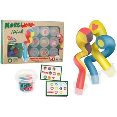 Globo - Morbido 9x30gr Multicolor+10pz Formine Globo - Morbido 9x30gr Multicolor+10pz Formine