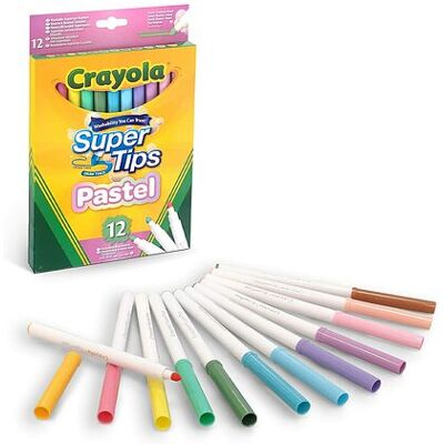 Crayola - 12 Superpunta Lavabili Colori Pastello (58-7515) Crayola - 12 Superpunta Lavabili Colori Pastello (58-7515)