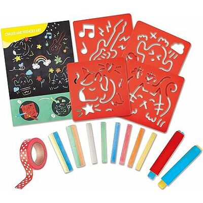 Hape - Set Gessetti E Stencil (E1068) Hape - Set Gessetti E Stencil (E1068)