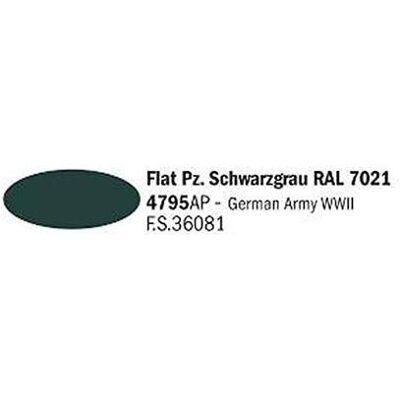 Italeri - Boccetta colore 20 ml Flat Pz. Schwarzgrau Ral 7021 Italeri - Boccetta colore 20 ml Flat Pz. Schwarzgrau Ral 7021