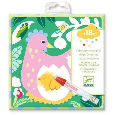 Djeco - Pagine Da Colorare Magiche - Cucù Con Mamma E Bambino In Giar Djeco - Pagine Da Colorare Magiche - Cucù Con Mamma E Bambino In Giar