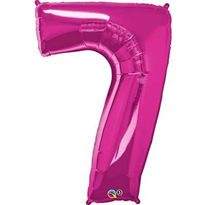 Ciao - Palloncino Mylar 40 (100cm) Numero 7 Fuxia Ciao - Palloncino Mylar 40 (100cm) Numero 7 Fuxia