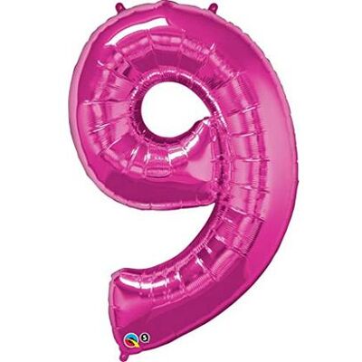 Ciao - Palloncino Mylar 40 (100cm) Numero 9 Fuxia Ciao - Palloncino Mylar 40 (100cm) Numero 9 Fuxia