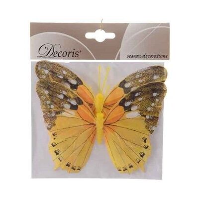 Kaemingk - 2 Farfalle Gialle Decorazione 10 cm (890591) Kaemingk - 2 Farfalle Gialle Decorazione 10 cm (890591)