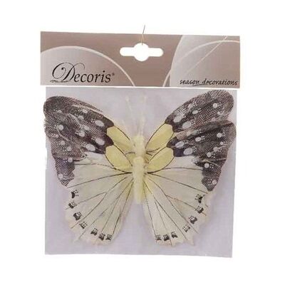 Kaemingk - 2 Farfalle Bianche Decorazione 10 cm (890593) Kaemingk - 2 Farfalle Bianche Decorazione 10 cm (890593)