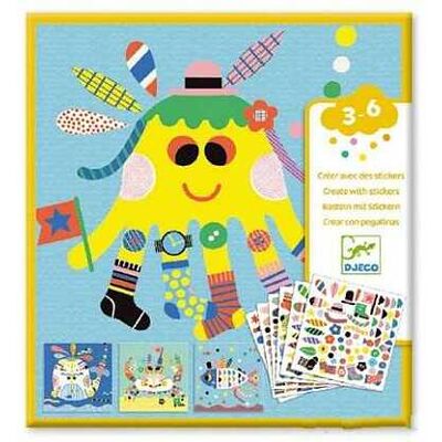 Djeco - Sea creatures - Small gifts for little ones - Stickers (DJ0893 Djeco - Sea creatures - Small gifts for little ones - Stickers (DJ0893