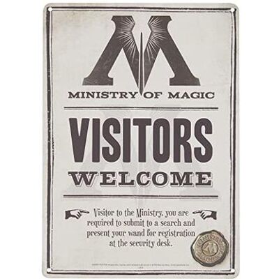 Paladone - Harry Potter: Ministry Of Magic Targa Metallica Piccola Paladone - Harry Potter: Ministry Of Magic Targa Metallica Piccola