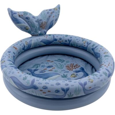 Little Dutch - Piscina Gonfiabile Blu Ocean con Coda - 80 cm Little Dutch - Piscina Gonfiabile Blu Ocean con Coda - 80 cm